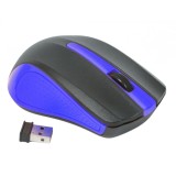 Mouse Wireless Omega OM-419, 1000 DPI, USB, Negru/Albastru