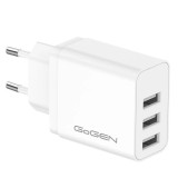 Cumpara ieftin Incarcator de retea GoGEN ACH 301W, 3 x USB, 5V/3.1 A, 15.5 W, alb