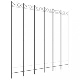 Cumpara ieftin Paravan de camera cu 6 panouri, alb, 240x220 cm, textil