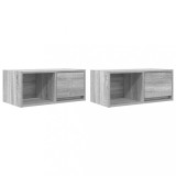 Cumpara ieftin Dulapuri TV 2 buc Gri Sonoma 60x31x25,5 cm Lemn prelucrat