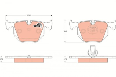 TRW GDB1530 COTEC set placute frana,frana disc foto