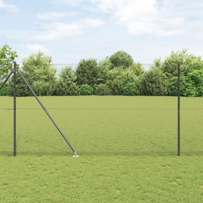 Gard Hexagonal vidaXL Gri 1.6x10 m Oțel foto