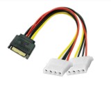 Adaptor alimentare s-ata - 2 x molex (ide), cablu 20cm, Active, sursa sata tata la 2 x molex mama spliter/splitter