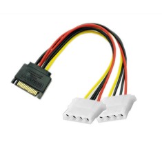 Adaptor alimentare s-ata - 2 x molex (ide), cablu 20cm, Active, sursa sata tata la 2 x molex mama spliter/splitter