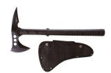 Toporisca tactica Tomahawk, otel, 38 cm, teaca, maner anti-alunecare, negru, Oem