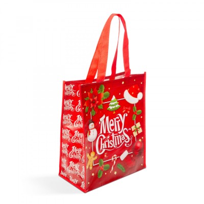 Geanta de cumparaturi de Craciun - &amp;quot;Merry Christmas&amp;quot; - 27 x 33 x 12 cm Best CarHome foto