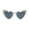 Ochelari decorativi, flippy, model bride to be, cu perle si diamante, pentru nunta, din pc, 15.3 x 5.7 x 14.5 cm, alb