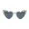 Ochelari decorativi, flippy, model bride to be, cu perle si diamante, pentru nunta, din pc, 15.3 x 5.7 x 14.5 cm, alb
