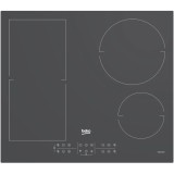 Plita incorporabila HII64200FMTZG, Inductie, 4 zone de gatit, Booster, Touch control, 60 cm, Sticla Gri