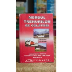 Mersul trenurilor de calatori 2002-2003