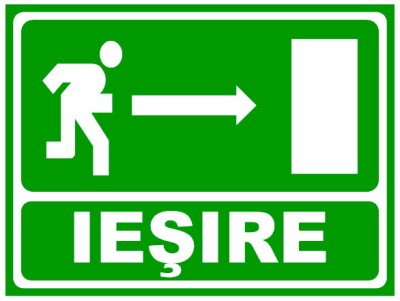 indicator iesire in dreapta foto