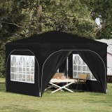 vidaXL Cort de Petrecere Pop-up 290 x 290 x 245 cm Negru 42019876