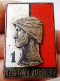 I.423 POLONIA INSIGNA MILITARA CLS. 1 WZOROWY ZOŁNIERZ MILITAR DE FRUNTE h41mm, Europa