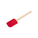 Spatula silicon cu maner lemn,25cm,rosu