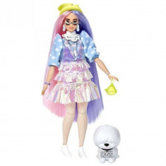 Papusa Barbie Extra Style Beanie GVR05 cu figurina si accesorii foto