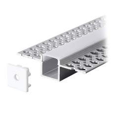 PROFIL ALUMINIU PENTRU BANDA LED 2M 55MM X 15MM foto