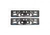 Suport Numere Auto 3D Cromat &quot;REGELE SOSELELOR&quot; - Set 2 Bucati, Compatibil Marci Auto Romania