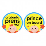 Semn luneta Baby/Prince/Princess on board cu ventuza (Culoare: Bleu), BabyJem