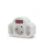 Distribuitor triplu 1x Schuko +2x Euro de perete 16A 3500W cu, Delight