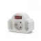 Distribuitor triplu 1x Schuko +2x Euro de perete 16A 3500W cu intrerupator delight