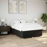 VidaXL Cadru de pat fără saltea, negru, 160x200 cm, textil