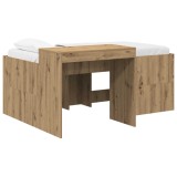 vidaXL Cadru de Pat cu Birou 2 pcs Stejar artizanal 80 x 160 cm 3422674