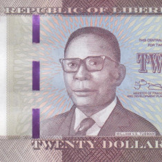 Bancnota Liberia 20 Dolari 2016 - P33a UNC