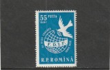 ROMANIA 1958 LP 455 AL VL-LEA CONGRES INTERNATIONAL AL FEMEILOR VIENA MNH NESTAMPILAT
