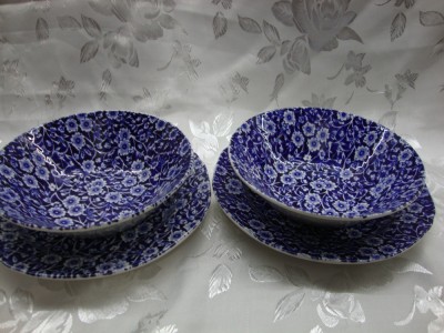 SET / SERVICIU MIC DEJUN DIN PORTELAN ENGLEZESC STAFFORDSHIRE BURLEIGH CALICO foto