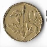 Moneda 10 cents 1991 - Africa de Sud, Cupru-Nichel