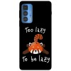 Husa compatibila cu Motorola G50 model Too lazy to be lazy, Silicon, TPU, Viceversa, Transparent, Carcasa