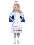 Costum Carnaval Copii Asistenta Medicala Vintage, 7-9 Ani, Brunofunnyshop - Rochita Carnaval Fetite, Set Asistenta Medicala