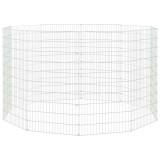 Cumpara ieftin Adapost pentru animale cu 10 panouri, 54x100 cm fier galvanizat