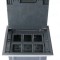 Doza incastrata in pardoseala 12 module IP30 IK10 compatibil aparataj modular TEM