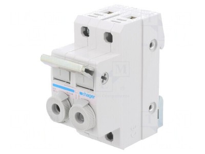 Separator cu Fuzibil 10x38mm pentru Șină DIN 20A 400V 2 Poli foto