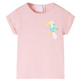 Tricou pentru copii, roz deschis, 104, vidaXL
