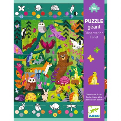 Puzzle gigant Djeco 54 piese - Aventuri in padure foto