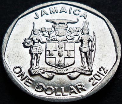 Moneda exotica 1 DOLAR / DOLLAR - JAMAICA, anul 2012 * cod 3605 foto