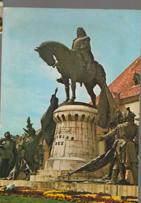 CPIB 17227 CARTE POSTALA - CLUJ NAPOCA. STATUIA LUI MATEI CORVIN