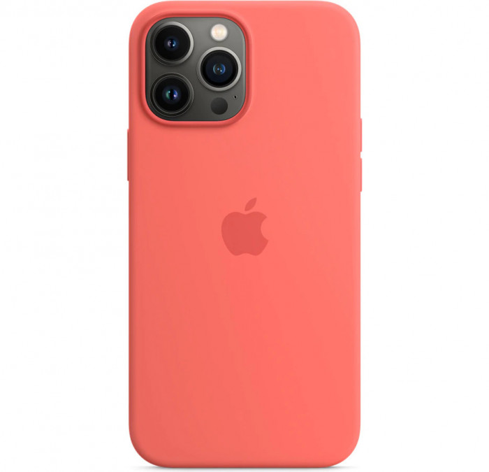 Husa spate Apple MMT62FE/A Silicone Case cu MagSafe pentru iPhone 13 Pro Max,Pink Pomelo,Blister