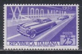 Italia 1953 - A 20-a ediție a cursei auto de 1000 de mile, MNH