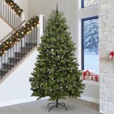 vidaXL Brad de Crăciun artificial cu 300 LED Verde 300 cm PVC și Metal 3395722