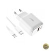 Incarcator Retea Cu Cablu Lightning Tech-Protect C20W 20W 3A 1 x USB-A - 1 x USB-C Alb