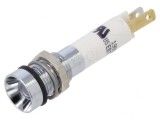 Lampă de control LED albă 24V &Oslash;8mm plastic