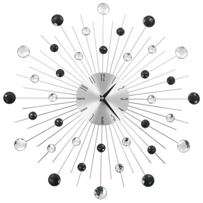 vidaXL Ceas de perete, mecanism cuarț, 50 cm, design modern foto