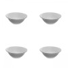 Set boluri, 4 piese, 450 ml, Portelan, Alb model