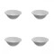 Set boluri, 4 piese, 450 ml, Portelan, Alb model
