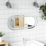 vidaXL Oglindă de baie cu LED, 70x30 cm, ovală 353284