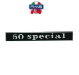 Emblema scris &bdquo;50 Special&quot; Vespa 50 S (63-84) - 50 Special (72-83) 2T AC 50cc - montaj in spate