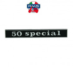 Emblema scris &amp;bdquo;50 Special&amp;#039; Vespa 50 S (63-84) - 50 Special (72-83) 2T AC 50cc - montaj in spate foto